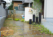 外構アプローチ施工後　Only One Style garden(福岡県北九州市)©八重洲技建